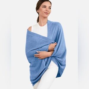 Cornflower Blue Wearable Cashmere Wrap